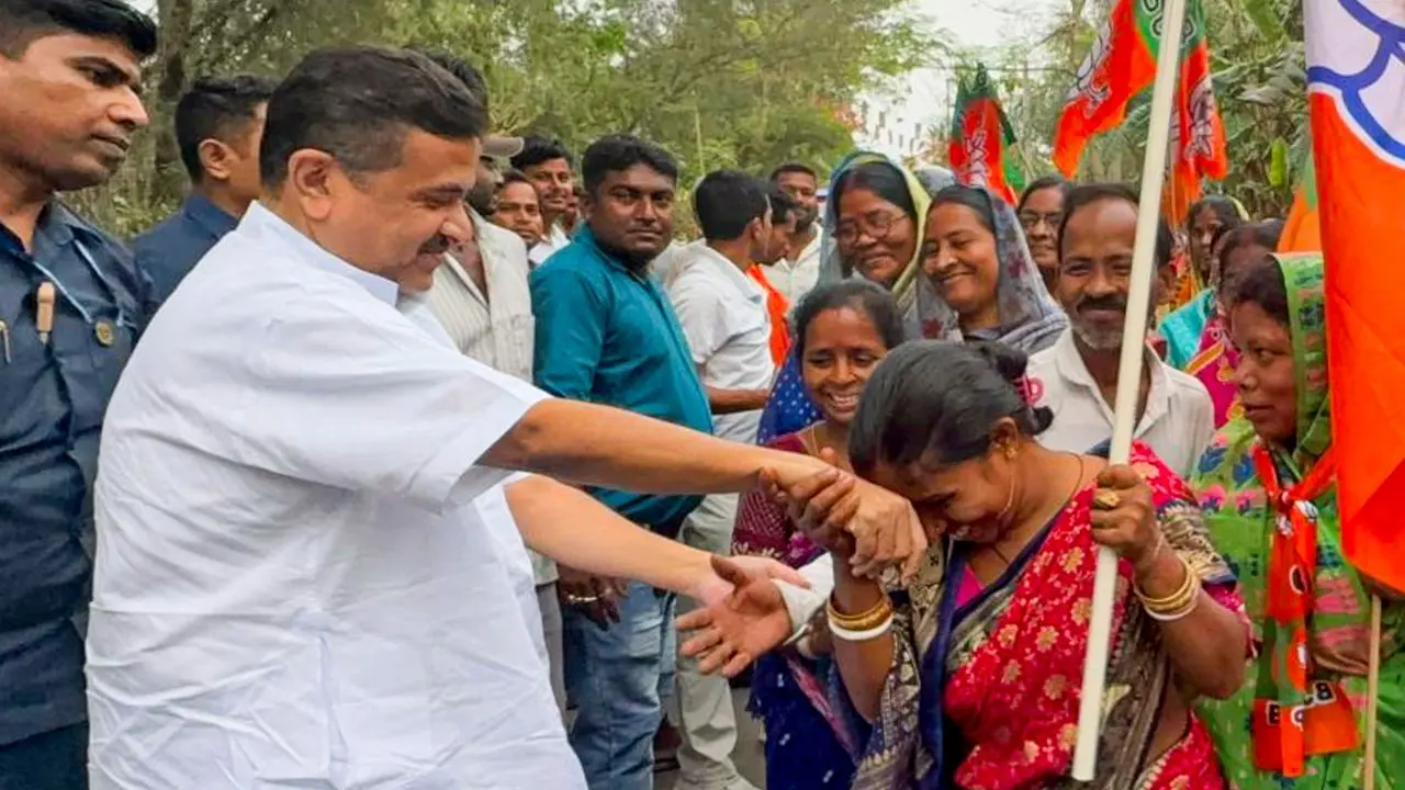 Suvendu alleges Ram statue vandalism in Nandigram, slams CM Mamata